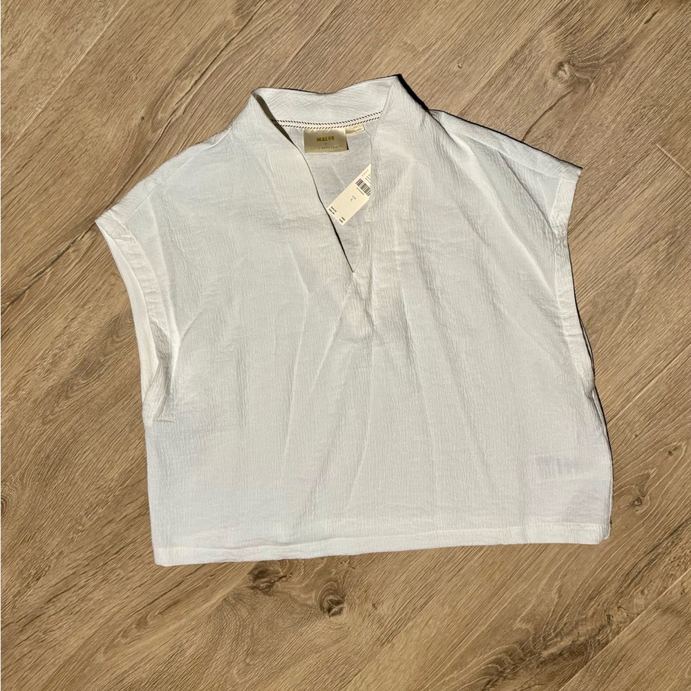 NWT Maeve Anthropology Ivory Sleeveless Blouse